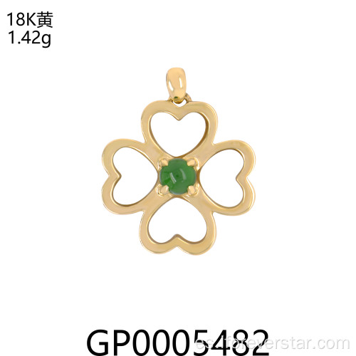 Colgante de oro Jadeite Jade 18k 100% natural